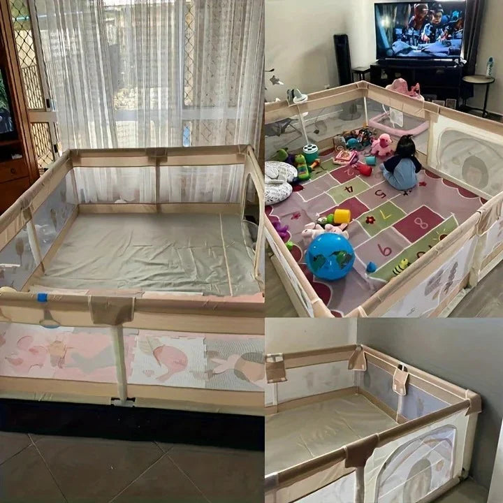 Baby Playpen Animal Print Tool-Free Setup