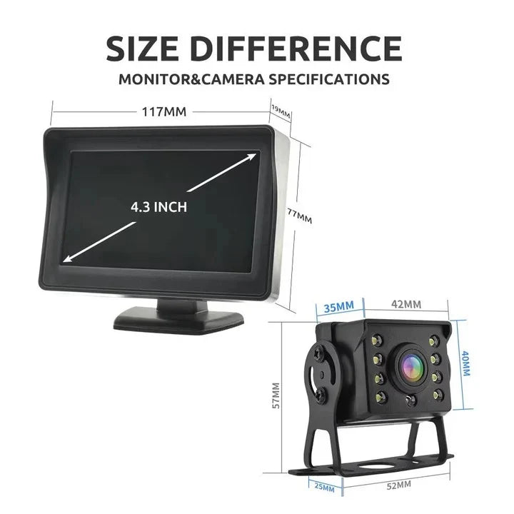 Backup Camera System Wireless 4.3-Inch Monitor & Night Vision