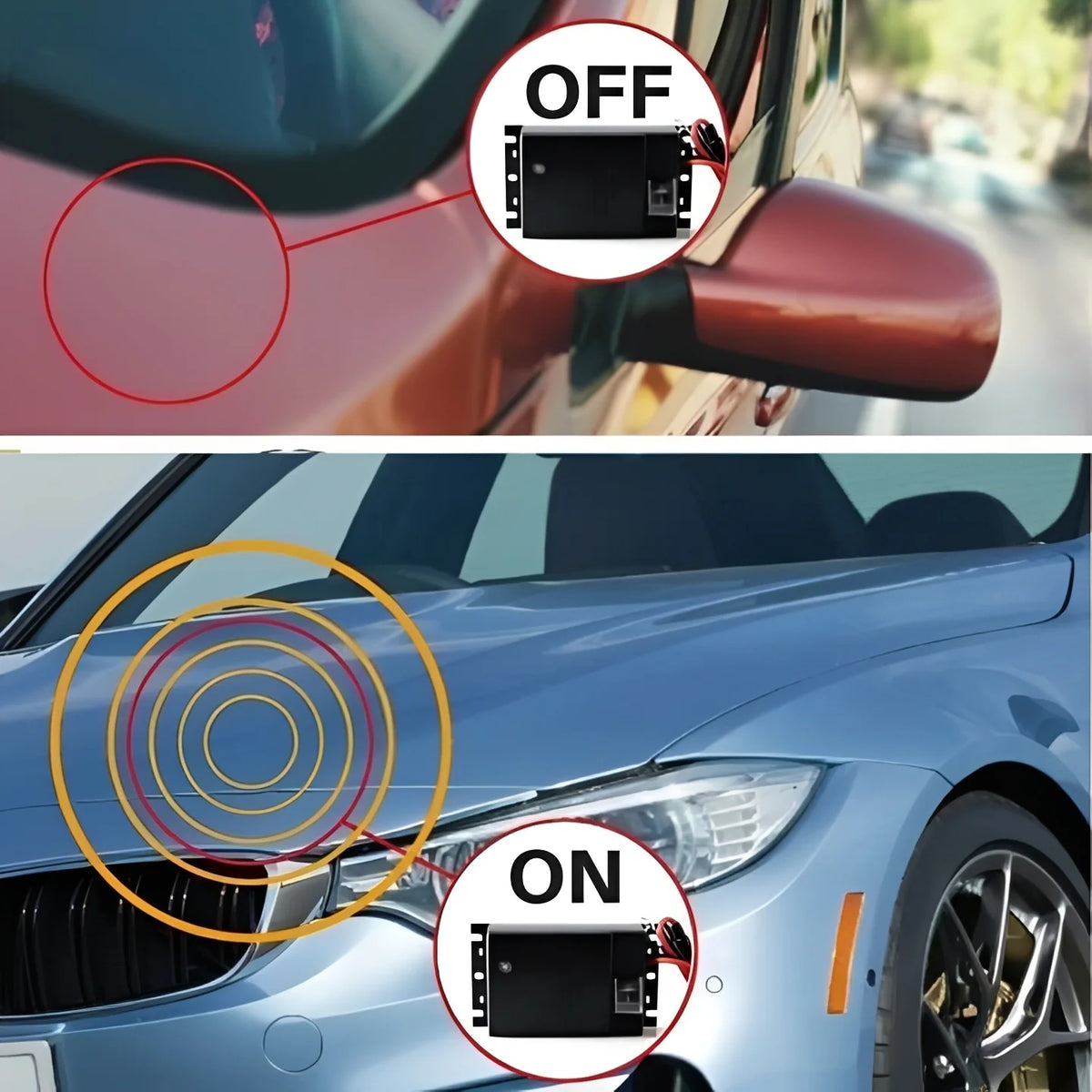 Car Rodent Repeller Ultrasonic 300 Sq Ft Battery-Powered