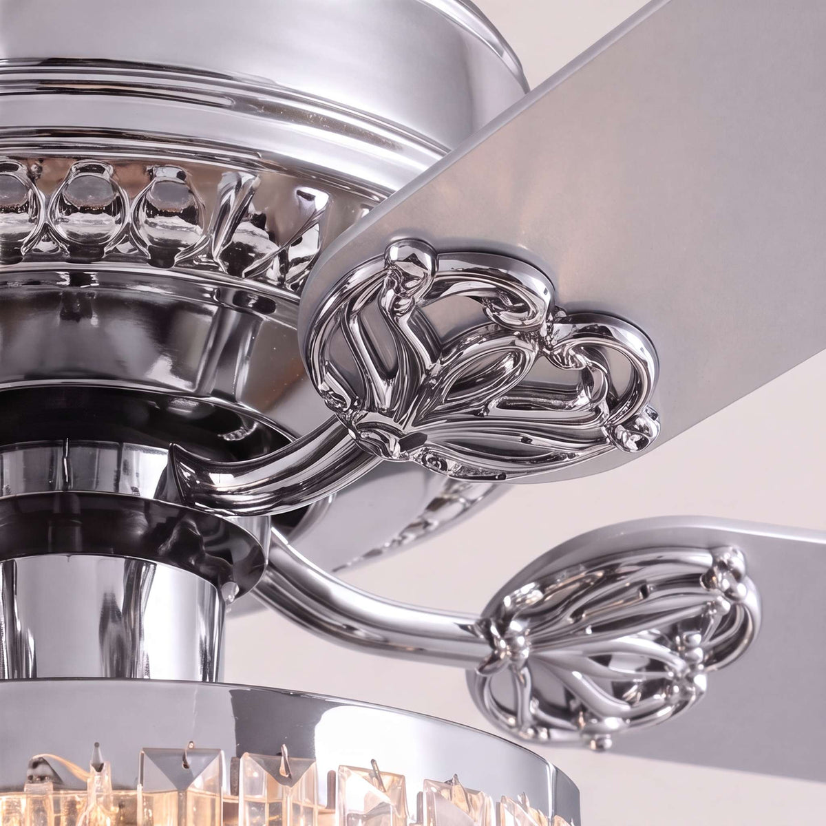 Ceiling Fan Crystal 52 Inch Remote