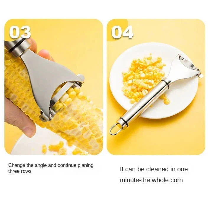Corn Peeler Serrated Stainless Steel Non-Slip Grip
