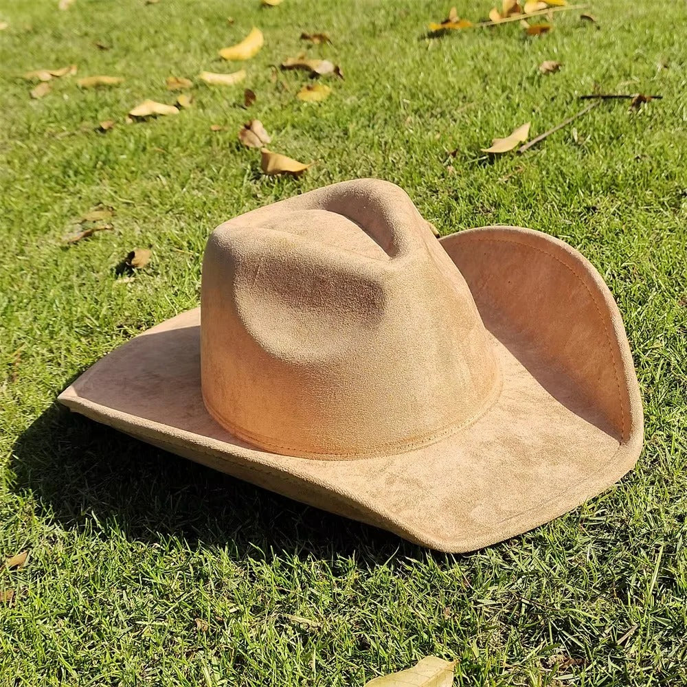 Cowboy Hat Suede Structured Wide 3.7 Inch Brim