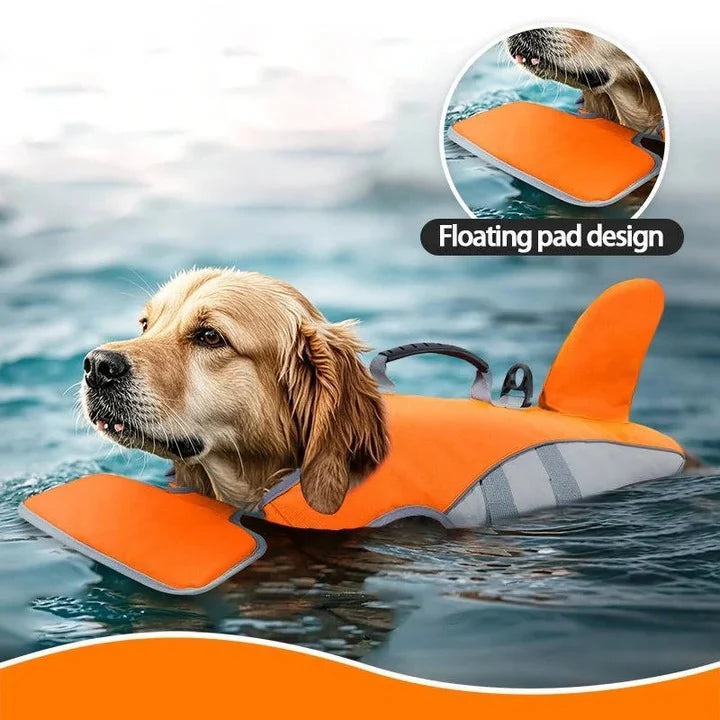 Dog Life Vest Rescue Handle & Removable Front Float