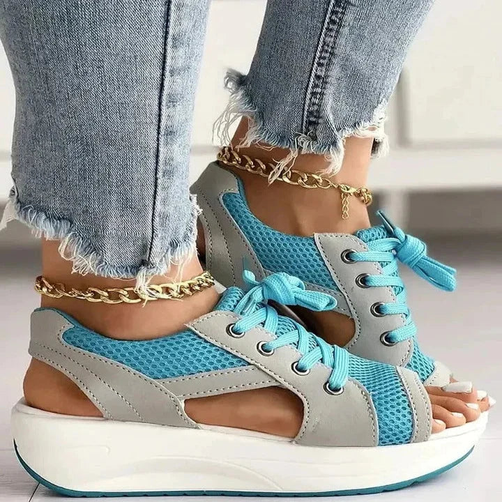 Flat Sandals Lace-Up Nano-Foam Textured Outsole