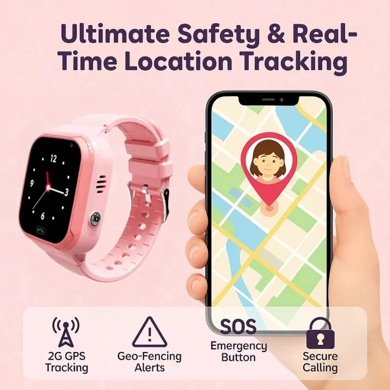 Kids Smart Watch Real-Time GPS Two-Way Calling SOS