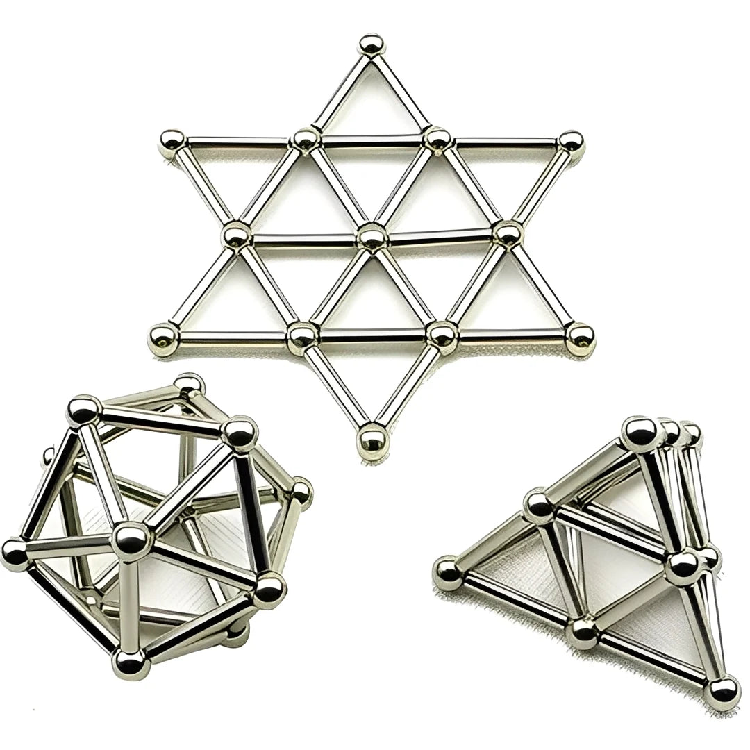 Magnetic Building Set 63-Piece Tin Box