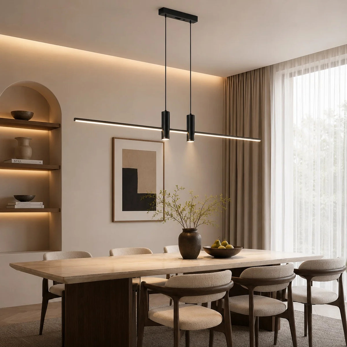 Pendant Light Adjustable Height Integrated LED