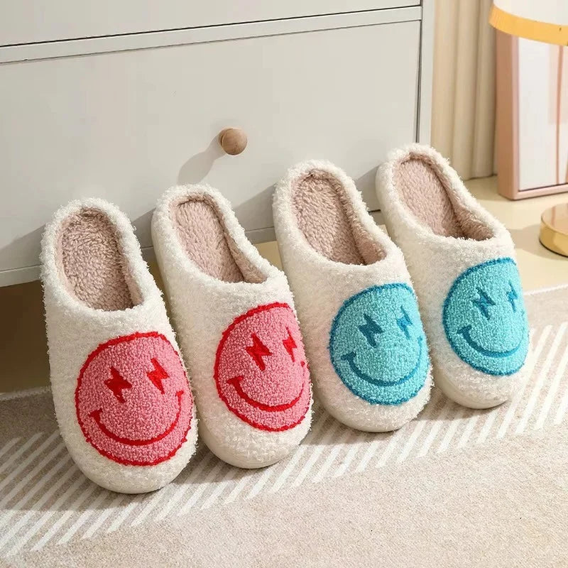 Platform Slippers Plush Cotton-Blend Non-Slip Sole
