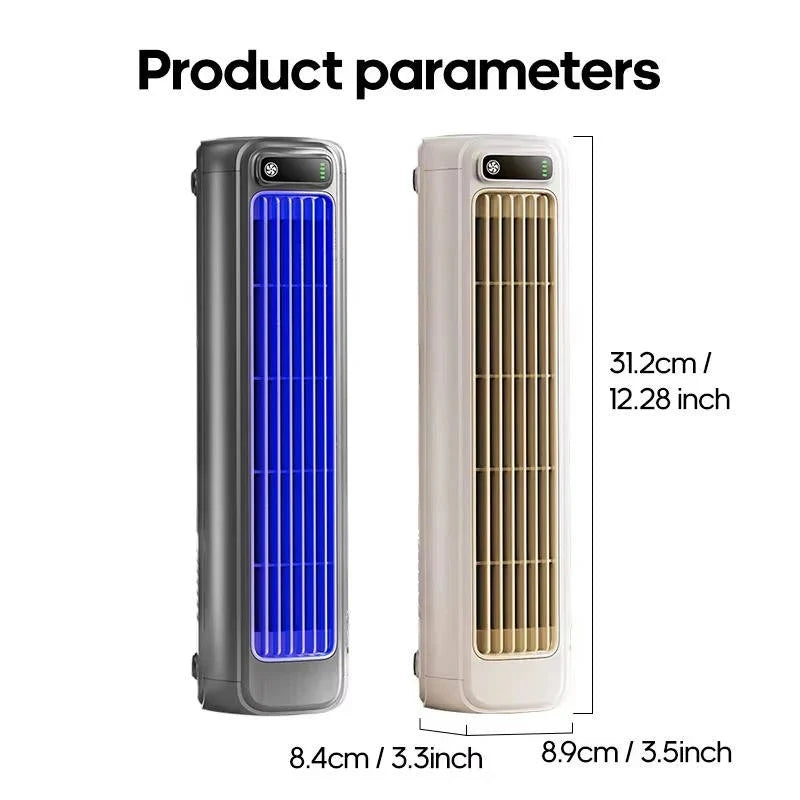 Portable Desk Fan Cordless Bladeless 12-Hour Runtime