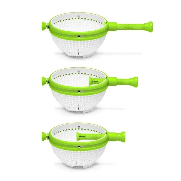 Salad Spinner Manual Spin Rinse & Drain Space-Saving