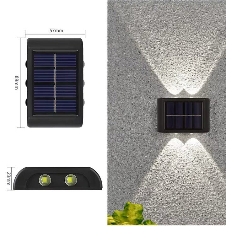 Solar Wall Light Warm White LED & Dusk-to-Dawn Sensor