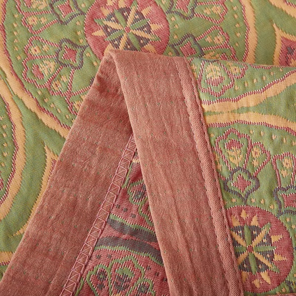 Summer Blanket Reversible Ginkgo Breathable Cotton