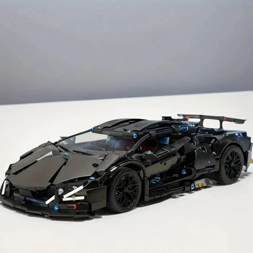 Supercar Model Kit 1288-Piece Opening Parts & Working Headlights
