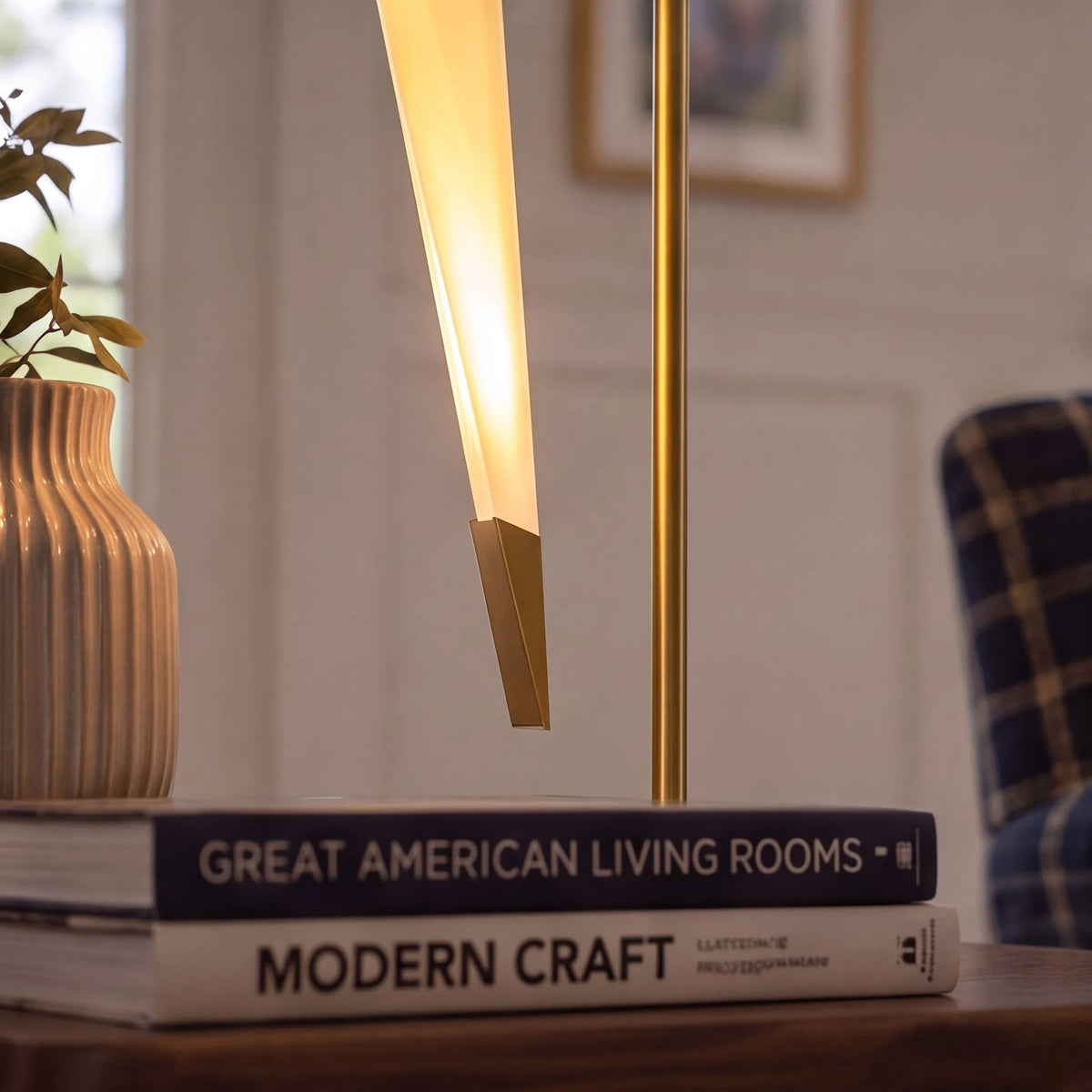Table Lamp Adjustable Metal Base LED Paper Shade