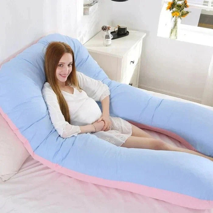 U-Shaped Body Pillow Adjustable Shredded Memory Foam Machine-Washable Cover