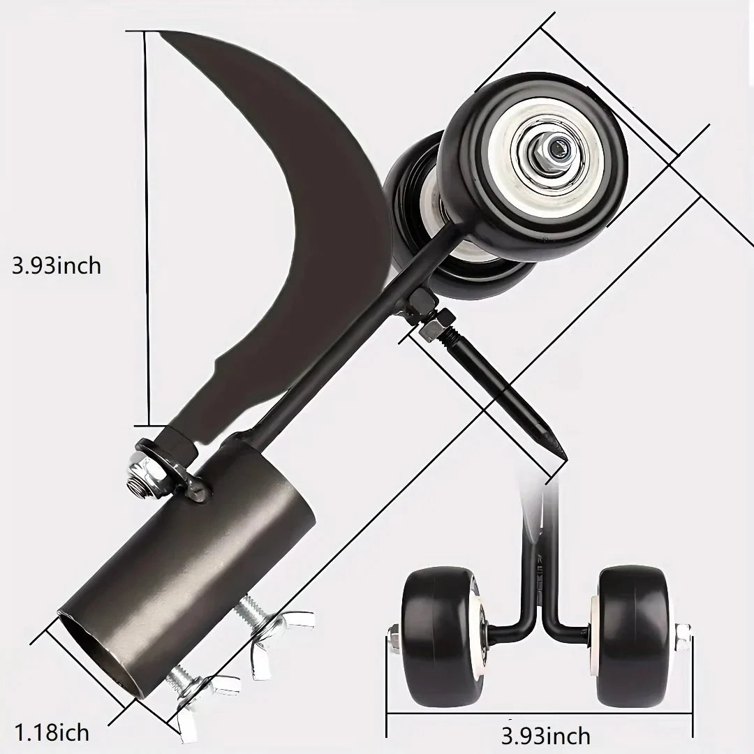 Weed Removal Tool Solid Metal Roller & Scraper