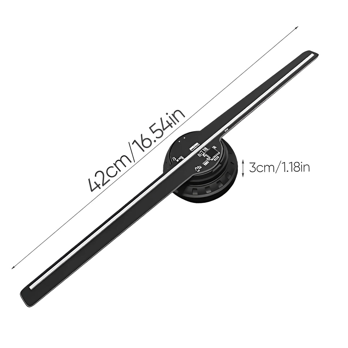 3D Hologram Fan Projector Ceiling-Mount Adjustable Brightness & Color