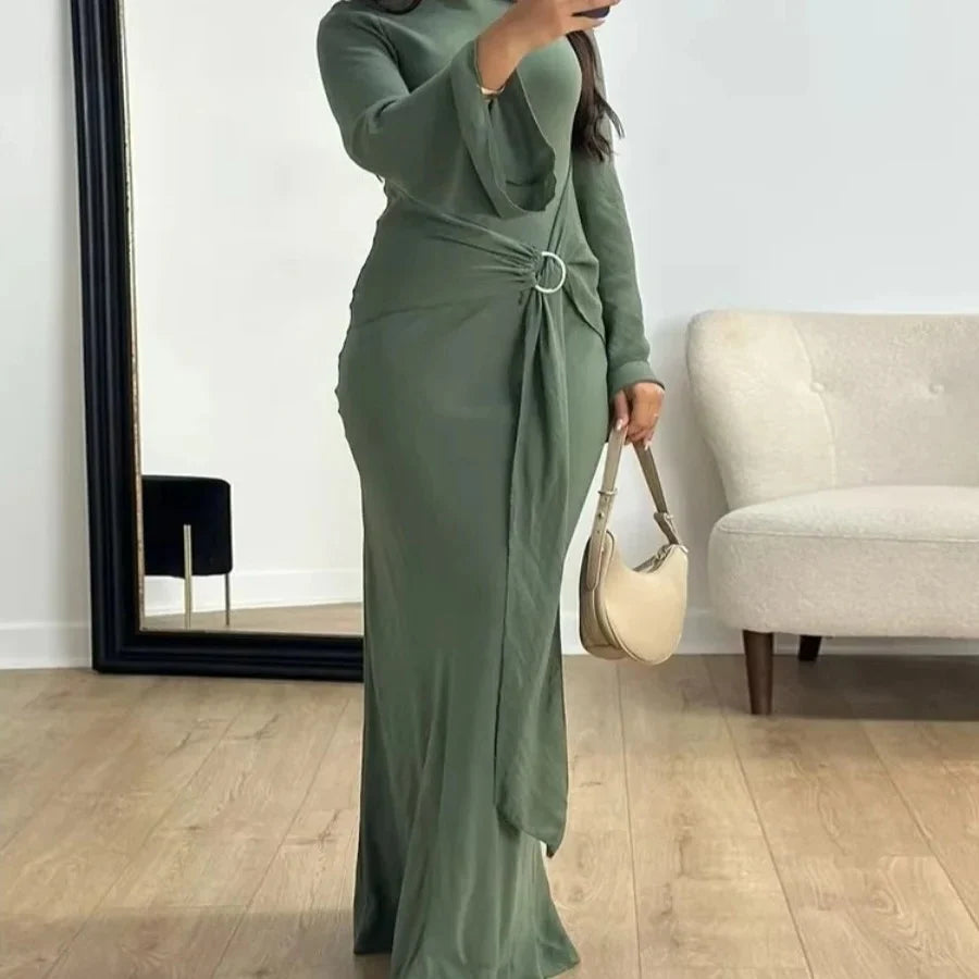 Abaya Kaftan Floor-Length Long Sleeve Breathable