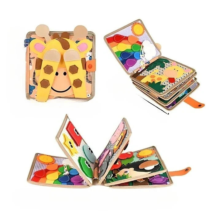 Activity Book Textures & Fasteners Built In Carry Handle