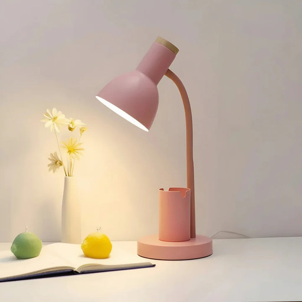 Adjustable Desk Lamp Tilt & Rotate Weighted Iron Base