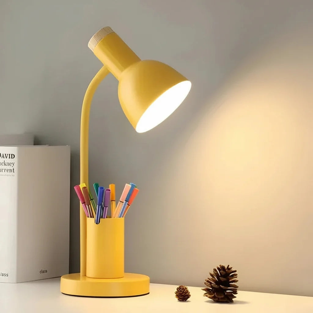 Adjustable Desk Lamp Tilt & Rotate Weighted Iron Base