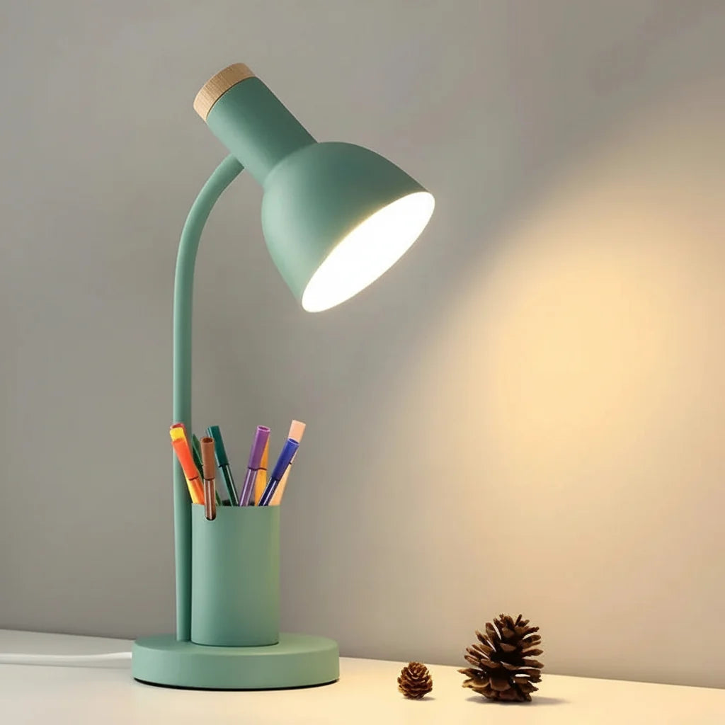 Adjustable Desk Lamp Tilt & Rotate Weighted Iron Base