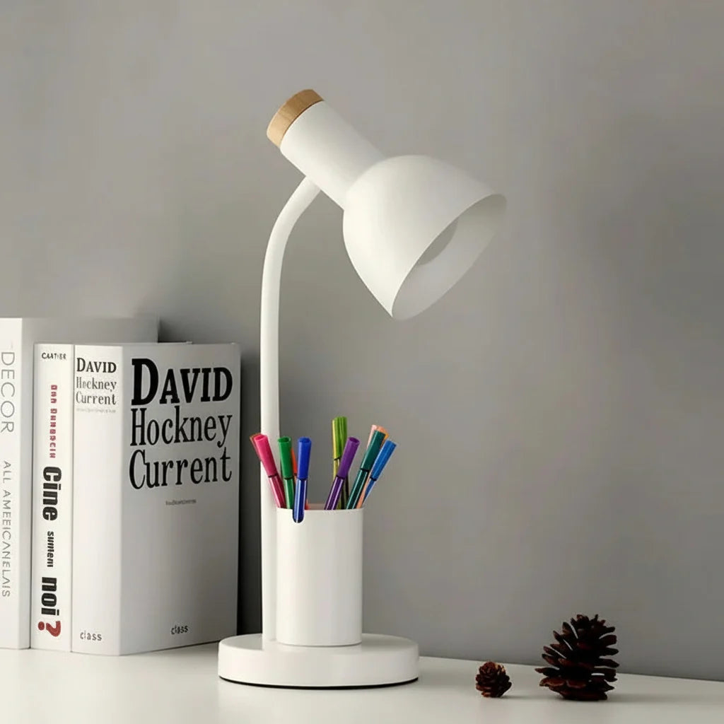 Adjustable Desk Lamp Tilt & Rotate Weighted Iron Base