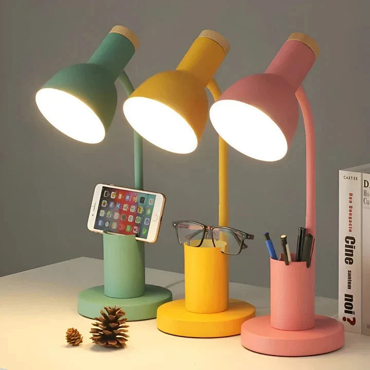 Adjustable Desk Lamp Tilt & Rotate Weighted Iron Base