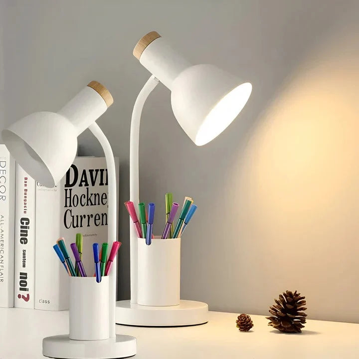 Adjustable Desk Lamp Tilt & Rotate Weighted Iron Base