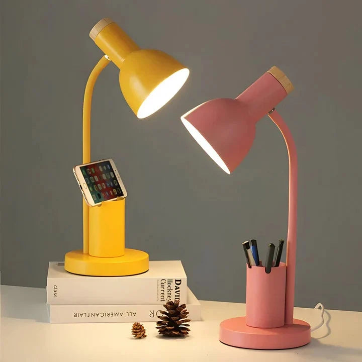 Adjustable Desk Lamp Tilt & Rotate Weighted Iron Base
