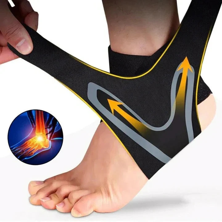 Ankle Compression Sleeve X-Wrap Support Breathable Nylon & Spandex