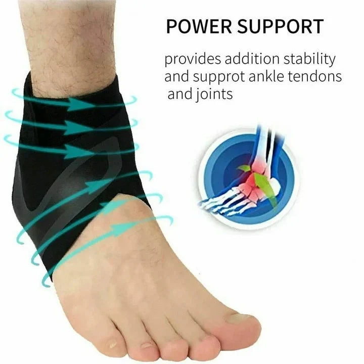 Ankle Compression Sleeve X-Wrap Support Breathable Nylon & Spandex