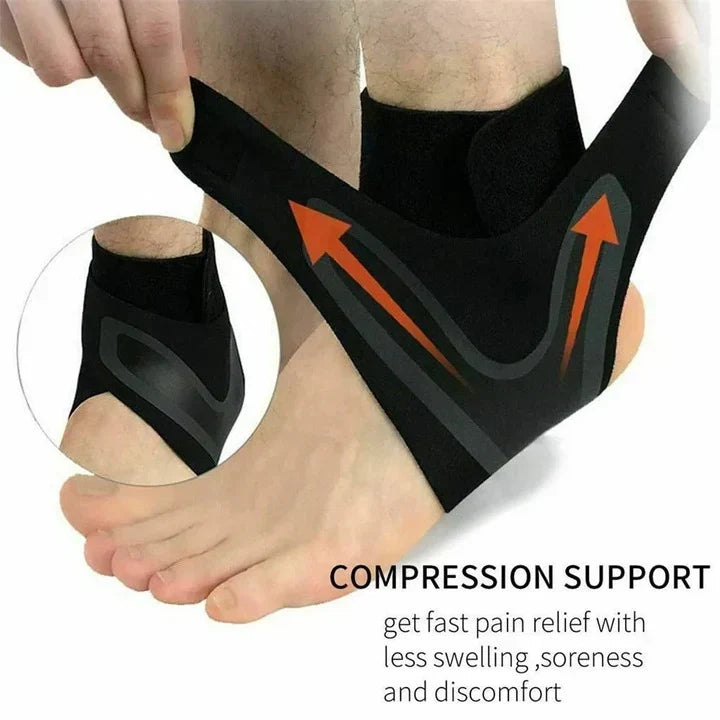 Ankle Compression Sleeve X-Wrap Support Breathable Nylon & Spandex