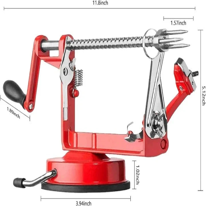 Apple Peeler 3-in-1 Stainless Steel Blades Suction Base