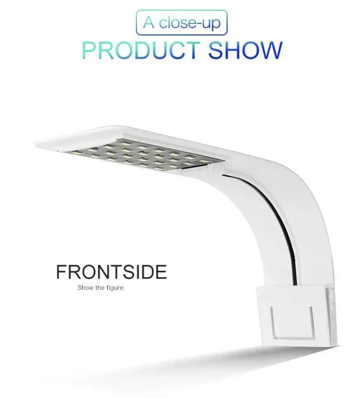 Aquarium LED Light Clip-On Ultra-Slim Full-Spectrum Waterproof