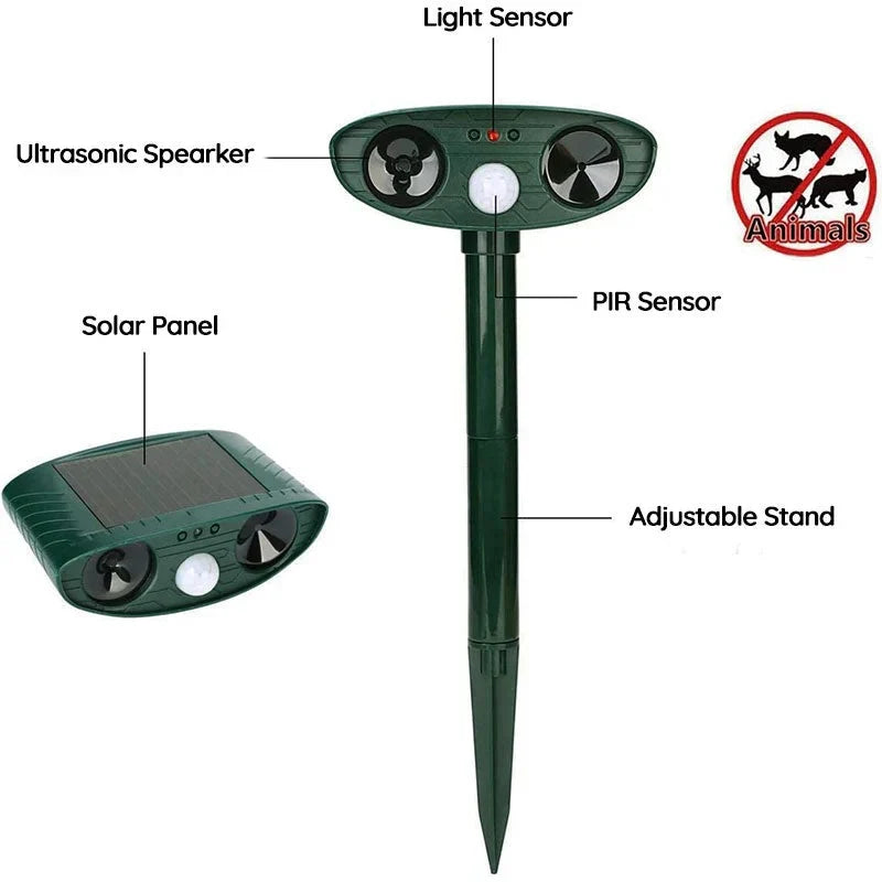 Armadillo Deterrent Motion-Activated Solar-Powered 30 Foot Range