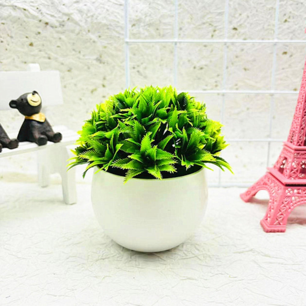 Artificial Bonsai Maintenance-Free White Pot Included