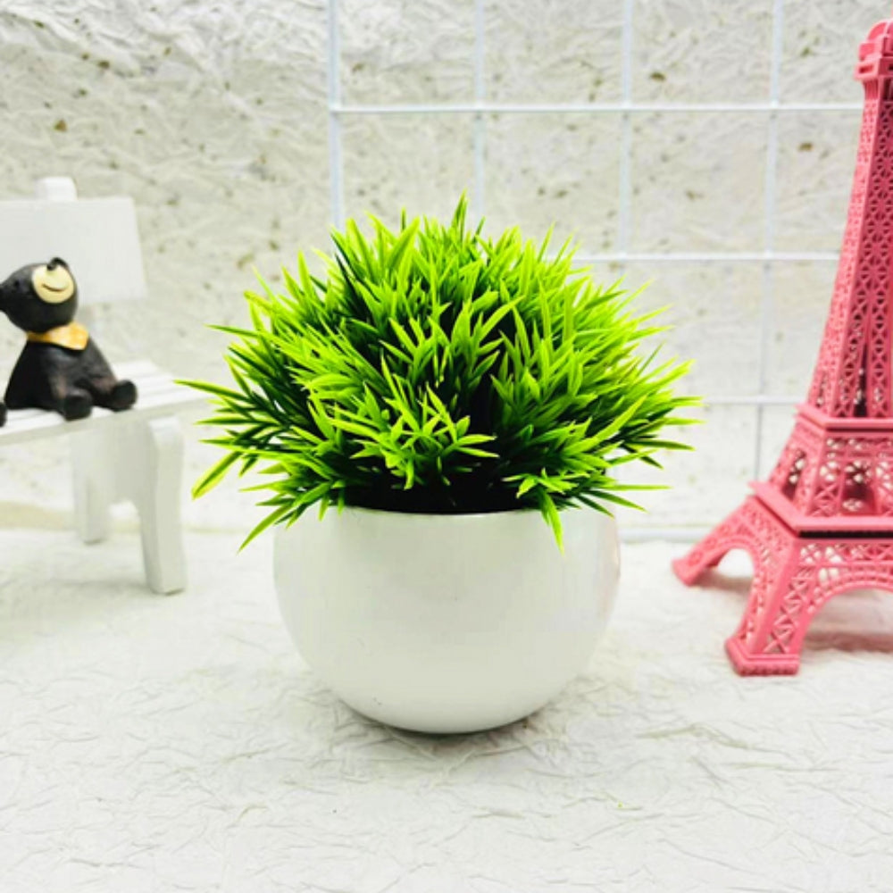 Artificial Bonsai Maintenance-Free White Pot Included