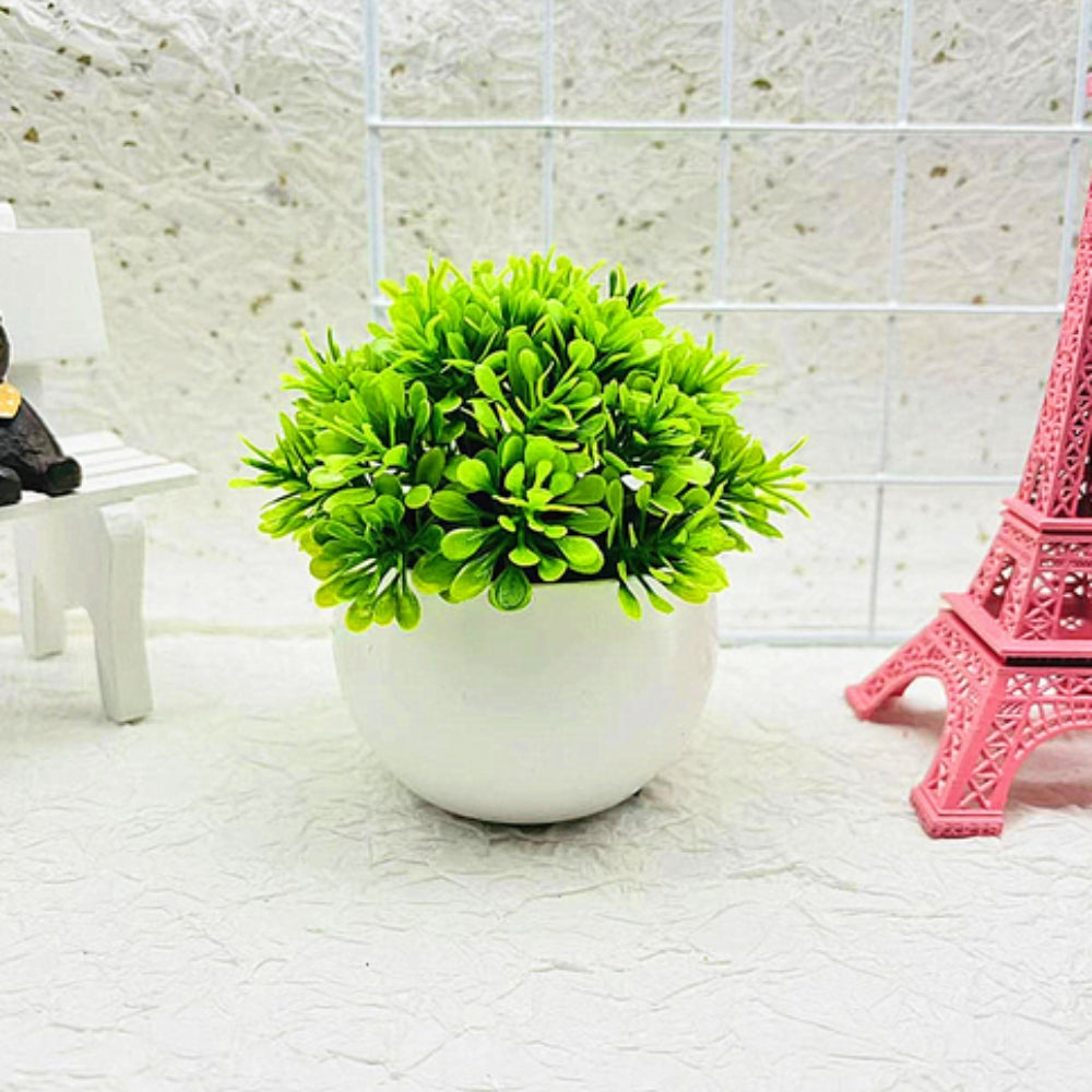 Artificial Bonsai Maintenance-Free White Pot Included