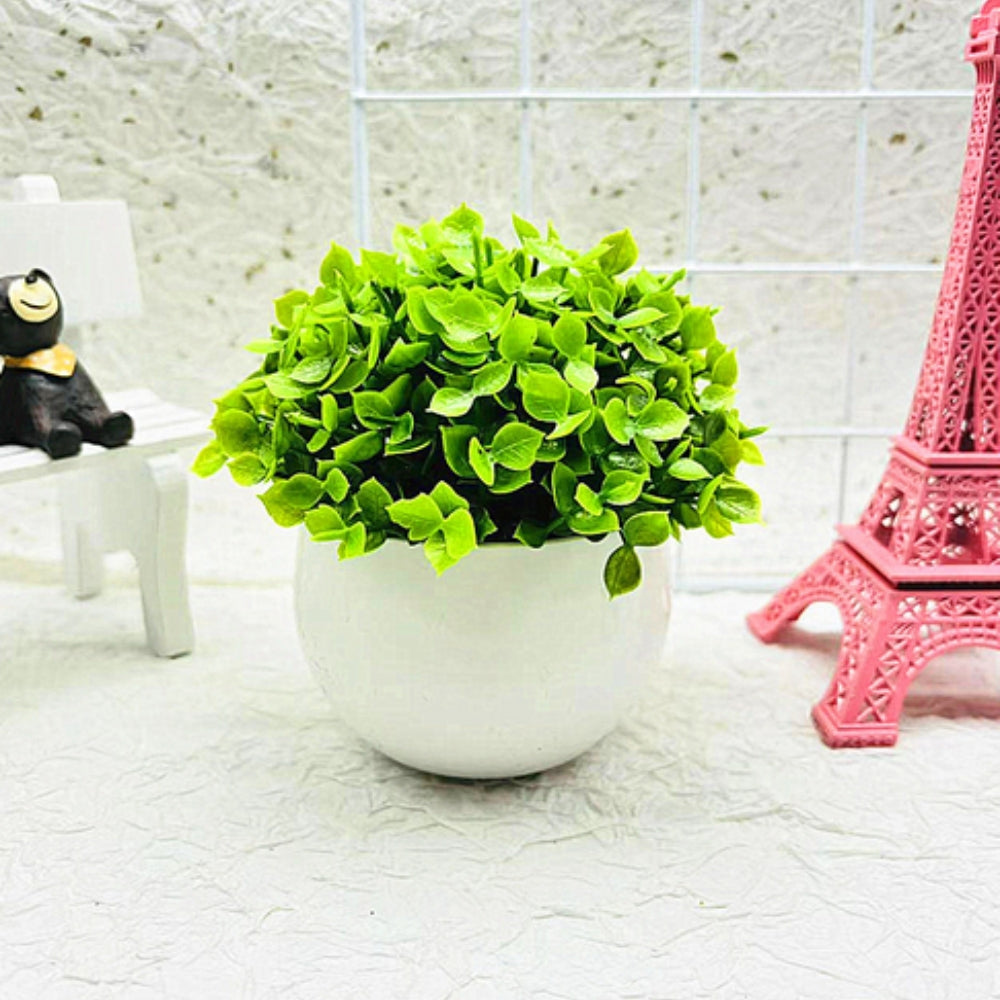 Artificial Bonsai Maintenance-Free White Pot Included