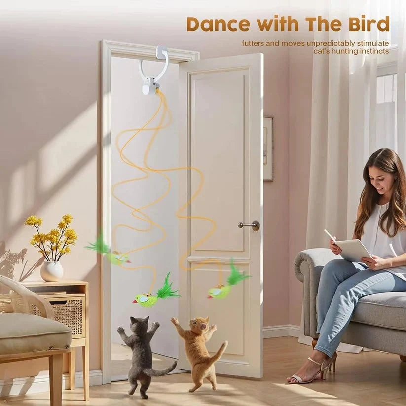 Automatic Cat Toy USB-C Rechargeable Clip-On With Breakaway Safety