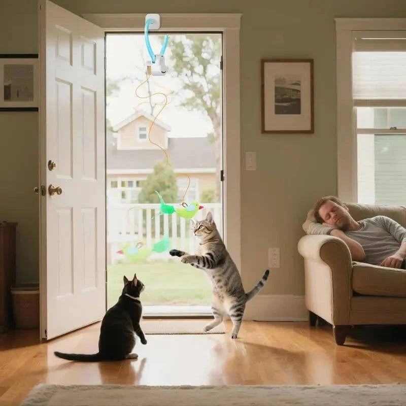 Automatic Cat Toy USB-C Rechargeable Clip-On With Breakaway Safety