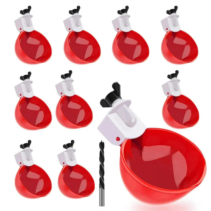 Automatic Poultry Waterer Gravity-Fed Dual Seal Set of 10