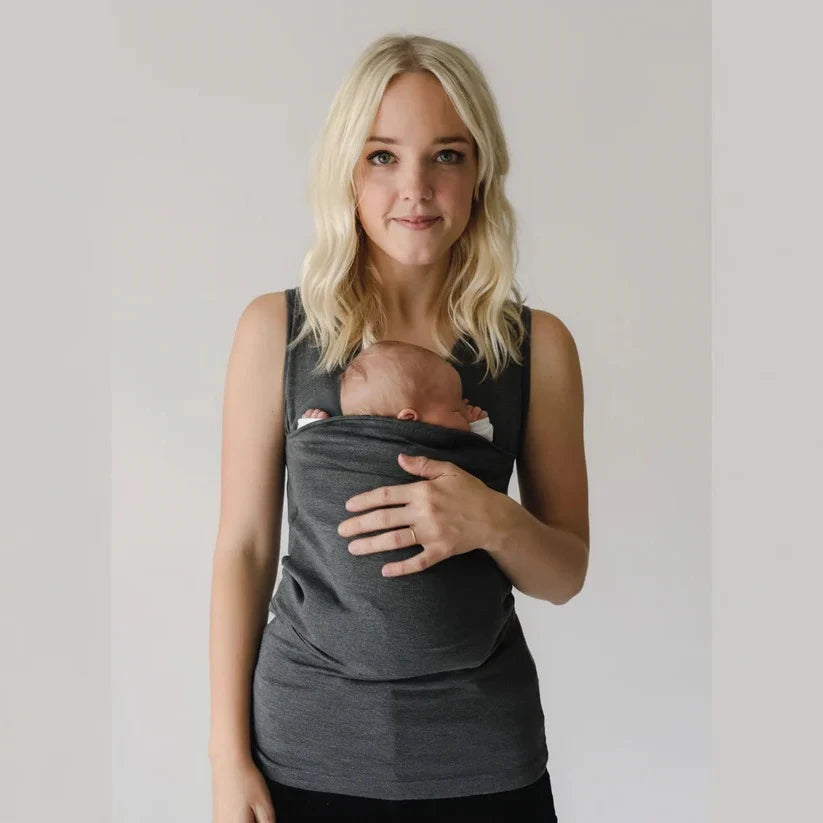 Babywearing T-Shirt Built-In Pouch Stretch Cotton