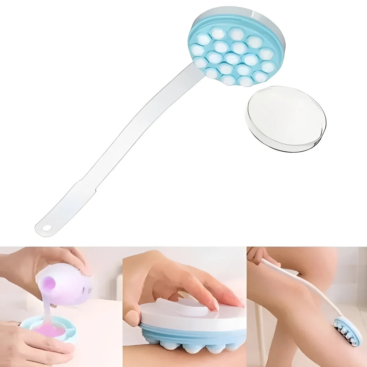 Back Lotion Applicator Extendable Handle & Roller Ball