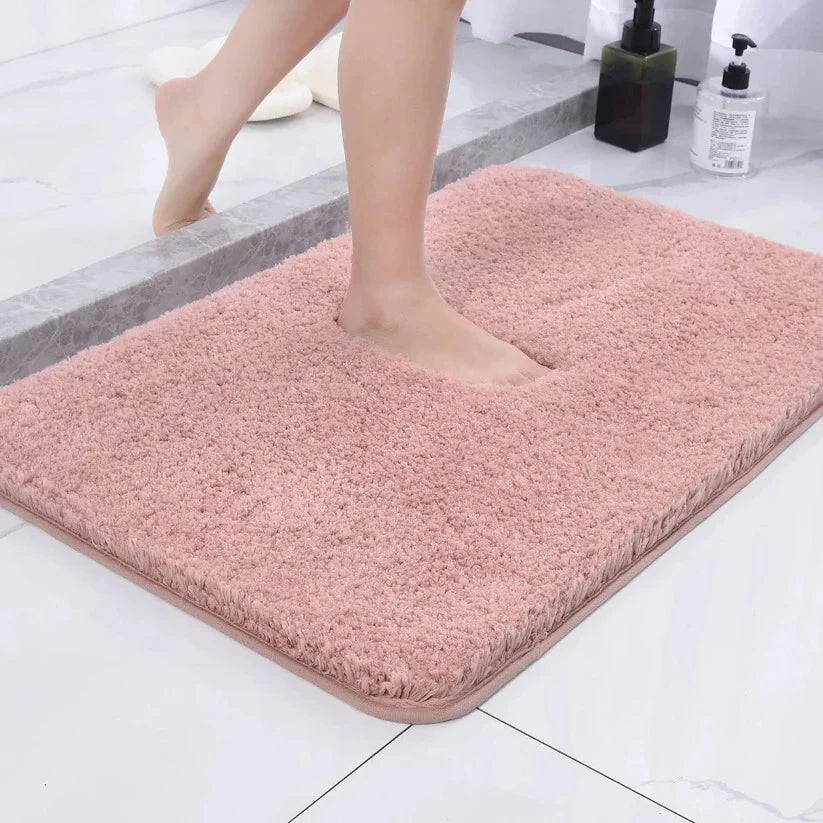 Bath Mat Plush Microfiber Non-Slip Machine Washable