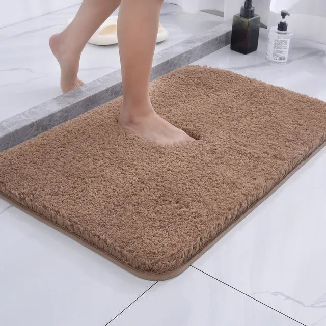 Bath Mat Plush Microfiber Non-Slip Machine Washable