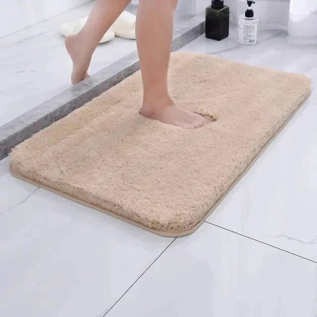 Bath Mat Plush Microfiber Non-Slip Machine Washable