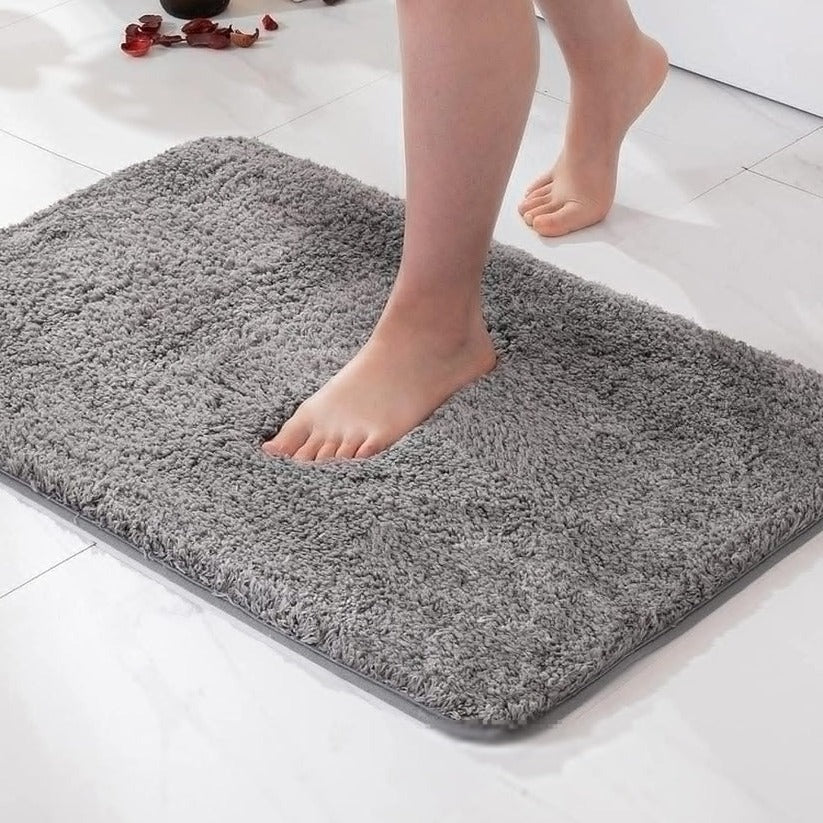 Bath Mat Plush Microfiber Non-Slip Machine Washable