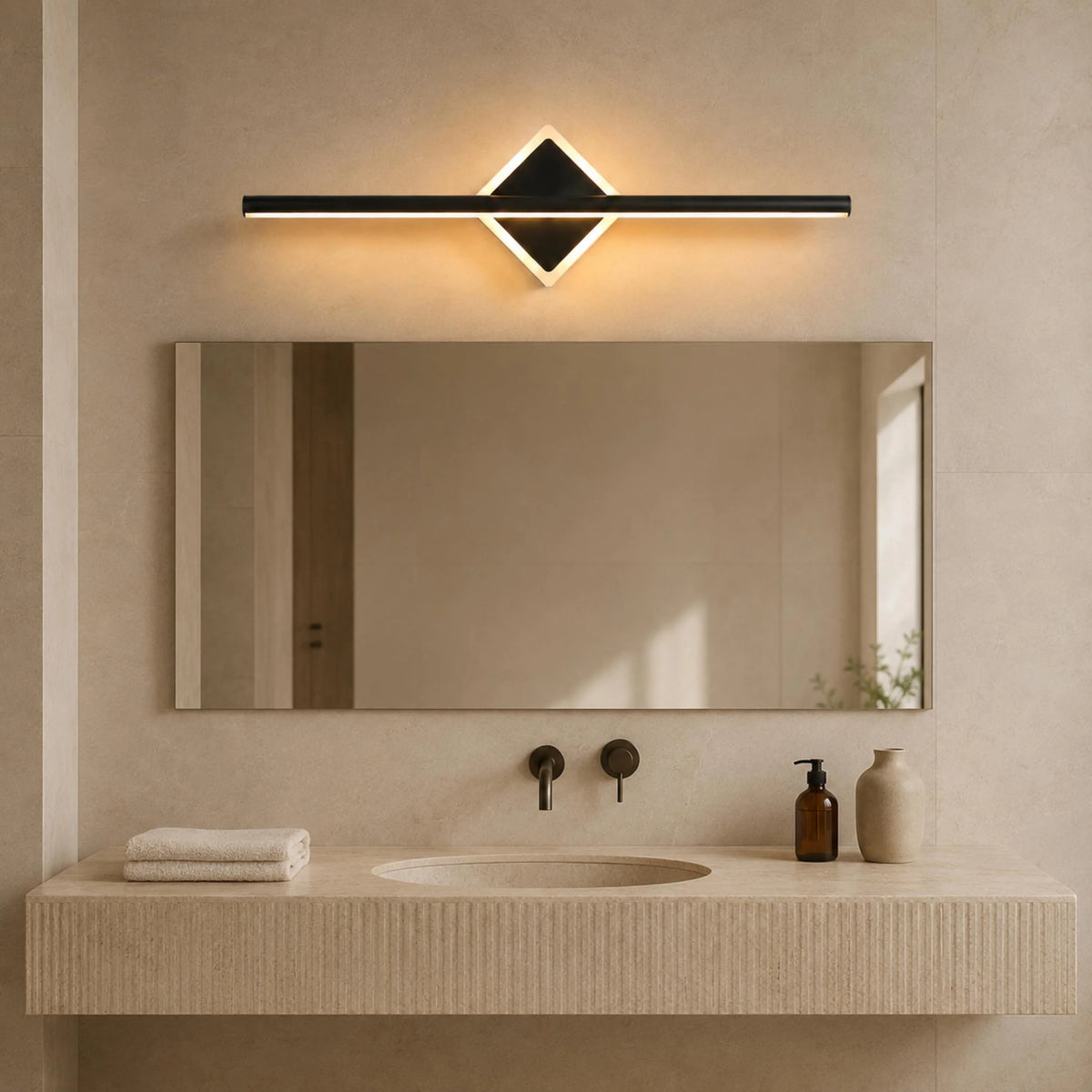 Bathroom Vanity Light Diamond Acrylic Warm & Cool White